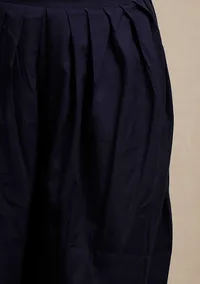 Blue Plain Cotton Dhoti Pants image 5