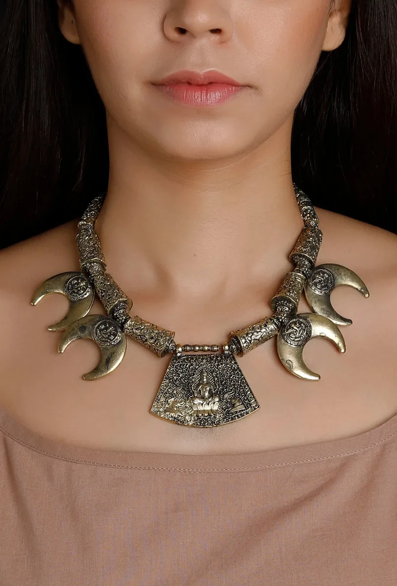 Gomti German Silver Necklace
