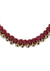 Red and Gold Ghungroo Tribal Necklace image 3