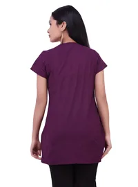 Purple Pure Cotton Kurta image 4