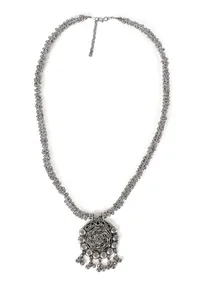 German Silver Partywear Silver Ghunghru Bead Designer Pendant image 2