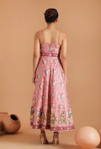 Single: Rani Allover Kalamkari Fir & Flare Long Dress image 4