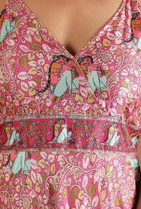 Single: Rani Allover Kalamkari Fir & Flare Long Dress image 5