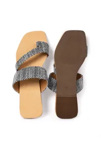 Black and White Pure Hemp Flats image 3