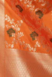 Mustard Yellow Color Semi Silk Dupatta With Zari Weaving image 5