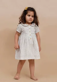 Off-white check Printed Dress image 1