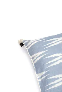 Set of 2: Bubble Blue Ikat Cotton Cushion Covers image 4