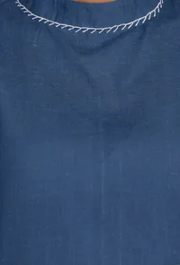 Carolina Blue Halter Kurta and Cotton Pallazo image 6