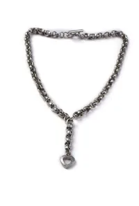 Twisted Silver Chain Brass Necklace image 2