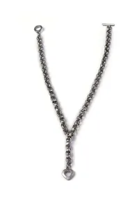 Twisted Silver Chain Brass Necklace image 3