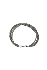 Thick Silver-Plated brass Gothy Anklet With Antique finish image 2