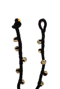 Set of 2: Noir German Silver Embellishments Threaded Anklet image 4