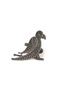 Oxidized Silver Parrot Ring image 2