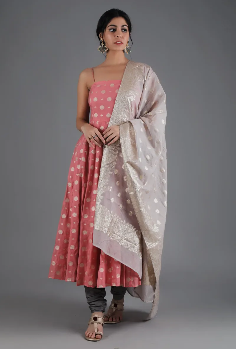 White Sand Jacquard Dupatta