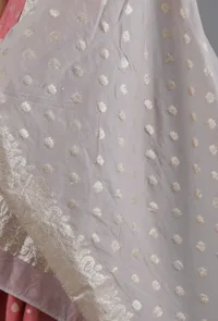 White Sand Jacquard Dupatta image 4
