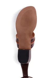 Emilia Brown Cruelty Free Leather Heels Sandals image 6