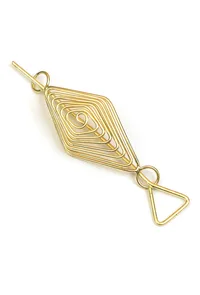 Golden Prism Spiral Brass Juda Pin image 2