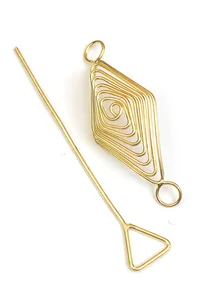 Golden Prism Spiral Brass Juda Pin image 4