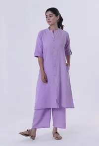 Lavender Cotton Kurti image 3
