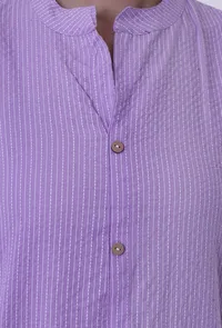 Lavender Cotton Kurti image 6