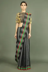 Beige Ajrakh Printed Pure Cotton Blouse image 2