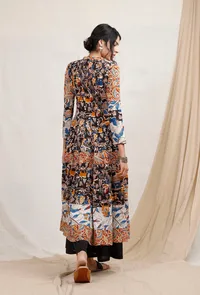 Set of 2: Three Print Kalamkari Kurta And Palazzos image 4