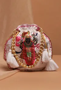 White Shreenath Blessings Potli image 1