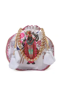 White Shreenath Blessings Potli image 2