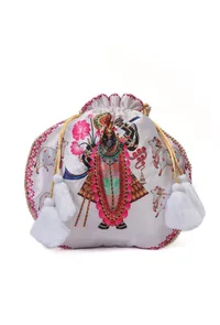 White Shreenath Blessings Potli image 3