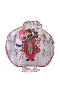 White Shreenath Blessings Potli image 5