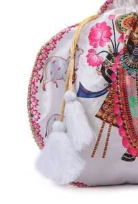 White Shreenath Blessings Potli image 6