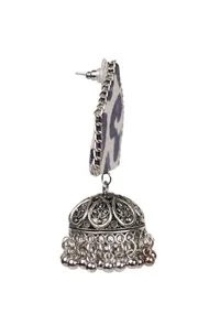 Handmade Designer Colored Printed Fabric Designer Partywear Earring image 3