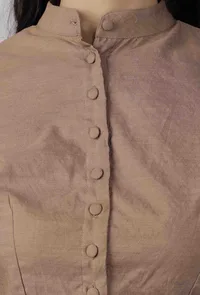 Brown Pure Silk Chanderi Blouse image 4