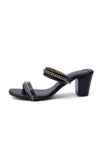 Charcoal Black Chain Cruelty-Free Leather Stealtoes image 5