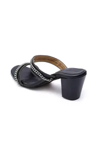 Charcoal Black Chain Cruelty-Free Leather Stealtoes image 6