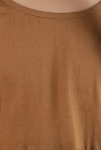 Dark Brown Mulmul Dress image 5