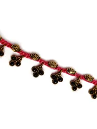 Set Of 2- Sana Pink Glass Bead Anklet image 4