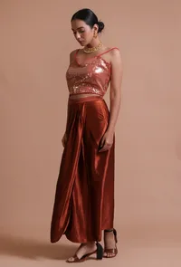 Pink Color Raw Silk Sitara Work Blouse image 3