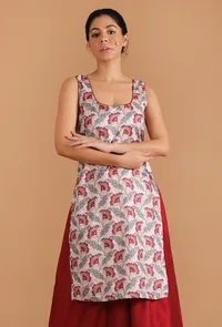 Sayani Allover Kalamkari Straight Kurta image 1