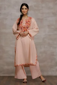 Gulnaar Pink Woollen Phiran image 1