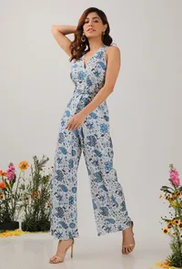Serena Floral Chintz Jumpsuit With Belt image 3