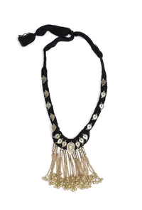 Onyx Black Chain Tribal Necklace image 2