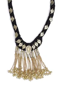 Onyx Black Chain Tribal Necklace image 3