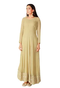 Faun Georgette Anarkali With Chikankari Border image 1