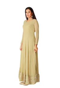 Faun Georgette Anarkali With Chikankari Border image 3