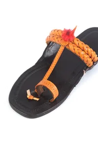 Traditional Indian Genuine Cruelty-Free Leather Kolhapuri Flats image 5