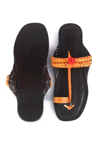 Traditional Indian Genuine Cruelty-Free Leather Kolhapuri Flats image 6