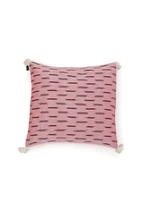 Set of 2: Candy Pink Ikat Cotton Cushion Covers image 2