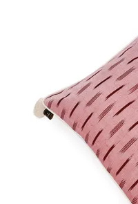 Set of 2: Candy Pink Ikat Cotton Cushion Covers image 4