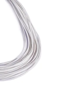 Irish White Cruelty Free Leather Layered Necklace image 3